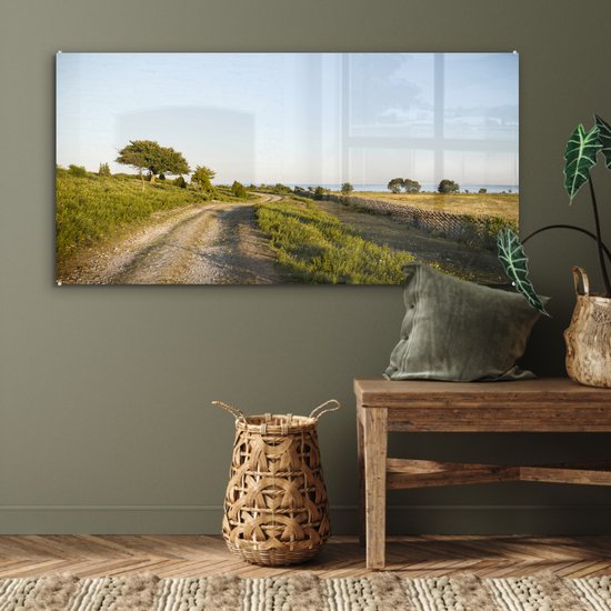 The road to the sea Glas 90x60 cm - Tirage photo sur Glas (décoration murale en plexiglas)