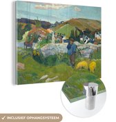 MuchoWow® Peinture sur verre 160x120 cm - Peinture sur verre acrylique - Le porcher - Paul Gauguin - Photo sur verre - Peintures