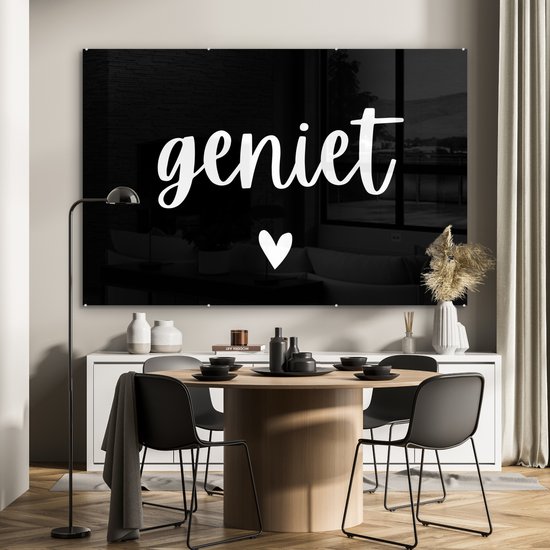 MuchoWow® Peinture sur Verre - Citations - Profiter - Proverbes - 150x100 cm - Peintures sur Verre Acrylique - Photo sur Glas