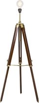 QAZQA Vintage vloerlamp messing tripod - Cortin