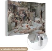 MuchoWow® Glasschilderij 90x60 cm - Schilderij acrylglas - Women of Amphissa - Lawrence Alma Tadema - Foto op glas - Schilderijen