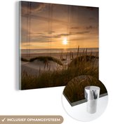 MuchoWow® Glasschilderij 50x50 cm - Schilderij acrylglas - Strand - Kleuren - Europa - Foto op glas - Schilderijen