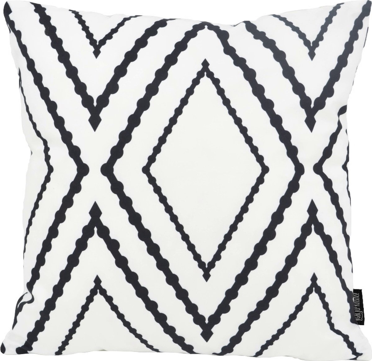 Gek op Kussens! Sierkussen Yana White | 45 x 45 cm | Katoen/Polyester Wit-Zwart