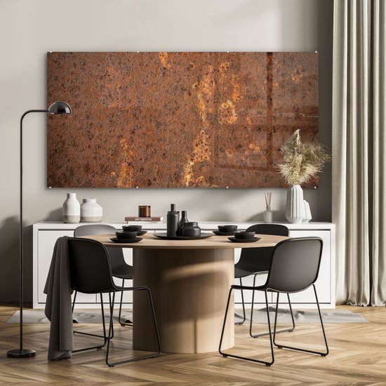 Peinture sur Verre - Rouille - Acier - Abstrait - 160x80 cm - Peintures sur Verre Peintures - Photo sur Glas