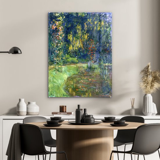 MuchoWow® Peinture sur verre - L'étang aux nénuphars - Peinture de Claude Monet - 60x80 cm - Peintures sur verre acrylique - Photo sur Glas