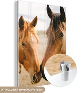 MuchoWow® Peinture sur verre 30x40 cm - Peinture sur verre acrylique - Cheval - Plage - Animaux - Photo sur verre - Peintures