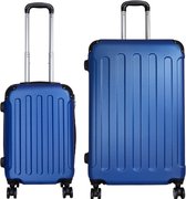 Travelsuitcase - kofferset 2 delig - Reiskoffers - Avalon - Blauw - S + L