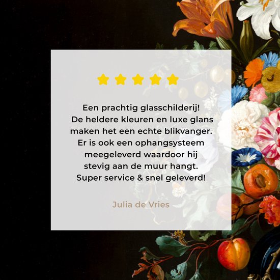 MuchoWow® Glasschilderij 150x100 cm - Schilderij acrylglas - Oude meesters - Kunst - Vaas met bloemen - Jan Davidsz de Heem - Foto op glas - Schilderijen