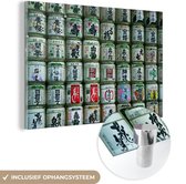MuchoWow® Glasschilderij 180x120 cm - Schilderij acrylglas - Letters - Japans - Japan - Foto op glas - Schilderijen