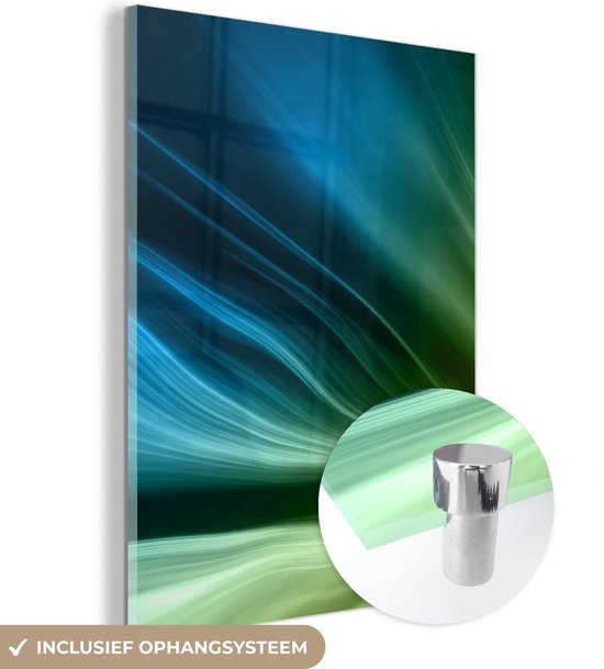 Peinture sur Verre - Aurores Boréales - Vert - Motifs - 120x160 cm - Peintures Plexiglas