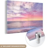 Peinture sur Verre - Plage - Pastel - Coucher de Soleil - 180x120 cm - Peintures sur Verre Peintures - Photo sur Glas
