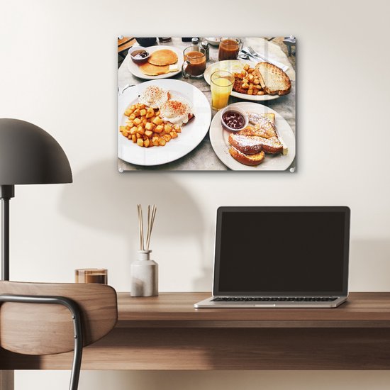 Peinture sur verre - Le brunch du week-end est servi - 40x30 cm - Peintures sur Verre Peintures - Photo sur Glas