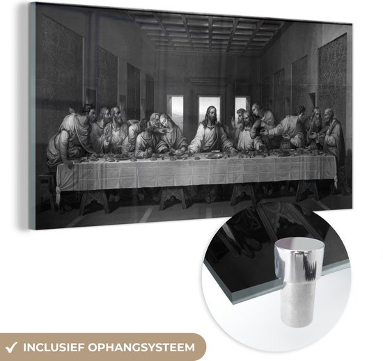 MuchoWow® Peinture sur Verre - La Cène - Leonardo de Vinci - 120x60 cm - Peintures sur Verre Peintures - Photo sur Glas