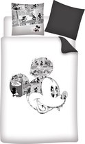 Disney Mickey Mouse Dekbedovertrek Cartoon - Eenpersoons - 140 x 200 + 65 x 65 cm - Katoen
