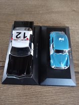 Politieauto's 2 x 1 - Chevrolet Bel Air Police Cars 1:43 Editions Atlas , 2 - Morris Minor Police Cars 1:43 Editions Atlas , 2 x Mint in Box