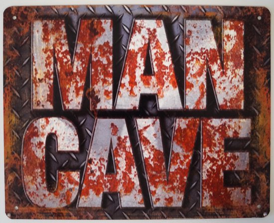 2D wandbord "Man cave" 20x25cm