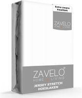 Zavelo® Jersey Hoeslaken Wit - Lits-jumeaux (160x200 cm) - Hoogwaardige Kwaliteit - Rondom Elastisch - Perfecte Pasvorm