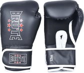 Brute Junior Kick Bokshandschoenen - Kickboks handschoen 10oz – Zwart - Polyester – Klittenbandsluiting - Injection Mold