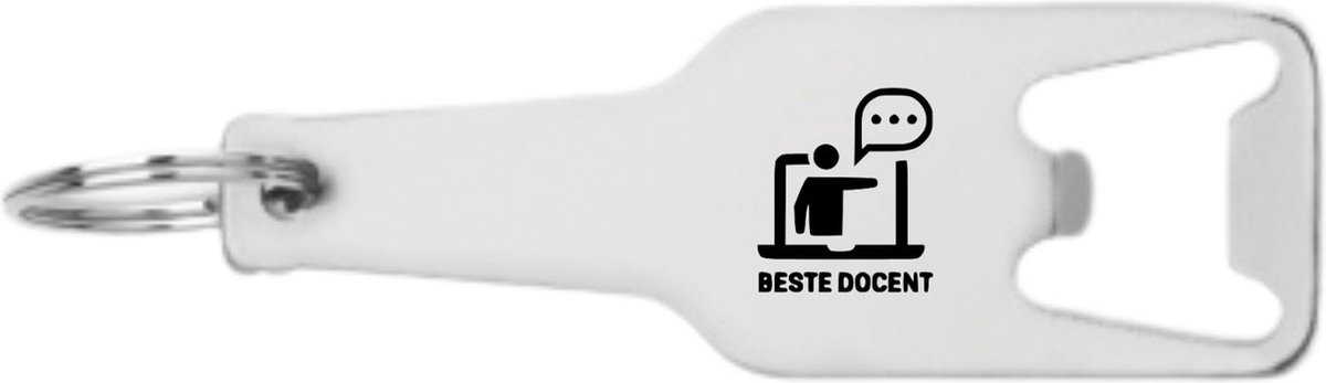 Akyol - beste docent flesopener - Docent - cadeau docent - leuk cadeau voor je docent om te geven - verjaardag docent - 105 x 25mm