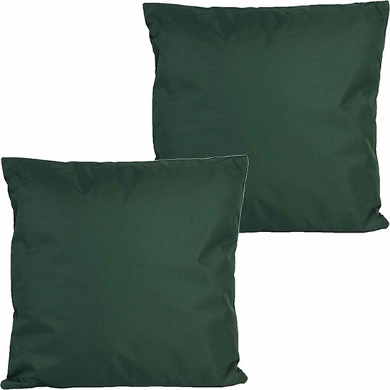 Coussins d'extérieur Anna's collection - 2x - vert foncé - 60 x 60 cm - intérieur/extérieur