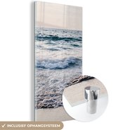 MuchoWow® Glasschilderij 40x80 cm - Schilderij acrylglas - Zee - Strand - Zomer - Foto op glas - Schilderijen