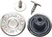 10 Jeansknopen - 17mm - Zilverkleurig - Nikkel - spijkerbroek - spijkerjas - inslagknopen