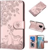 Voor Samsung Galaxy S9 Plus Sika Herten Embossing Patroon Horizontale Flip PU Lederen Case met Houder & Kaartsleuf & Portemonnee & Fotolijst (Rose Goud)