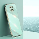 Voor Geschikt voor Xiaomi Redmi Note 9S XINLI Straight 6D Plating Gold Edge TPU Shockproof Case (Mintgroen)