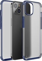 Vierhoekige schokbestendige TPU + pc-beschermhoes voor iPhone 13 (blauw)