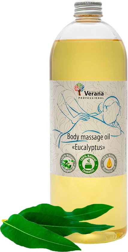 Verana 100% Natuurlijke Massageolie Eucalyptus 1L