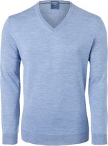 OLYMP modern fit trui wol - V-hals - lichtblauw -  Maat: 3XL