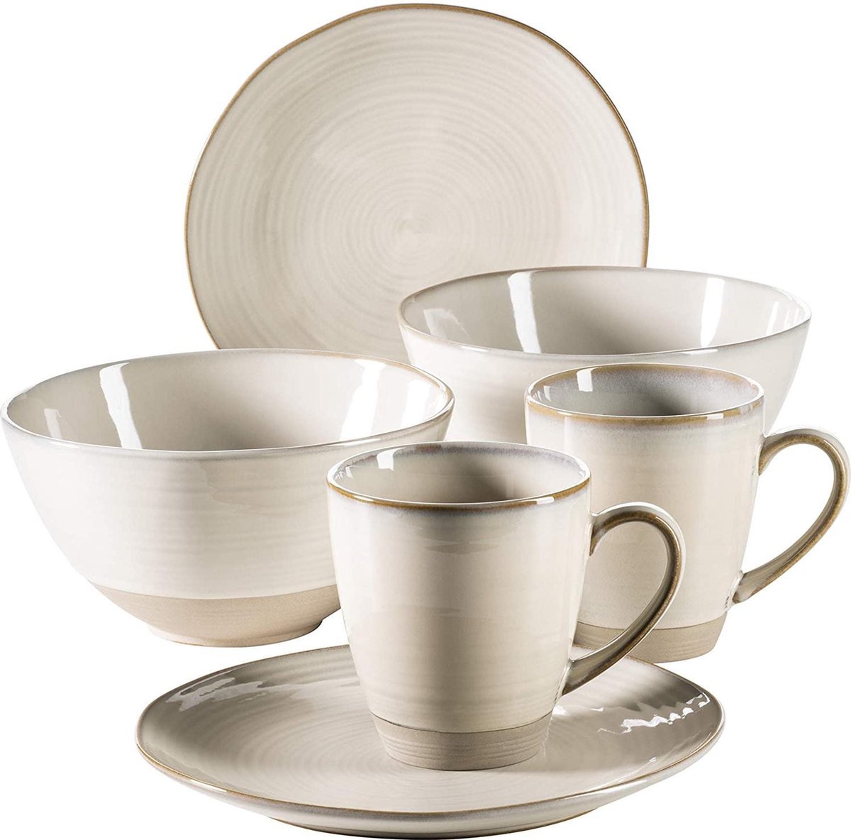 MÄSER 934062 Series Tiles, Modern Vintage Dinnerware Set for 2 Persons in Moorish Design, 8-Piece Dinner Service with Plates and Bowls Made of
