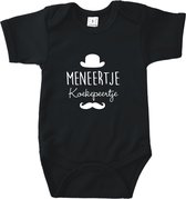 Kraamcadeau jongen - Meneertje Koekepeertje - Romper zwart - Maat 50/56 * zwangerschap cadeau * rompertjes baby * baby cadeau