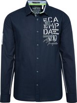 Camp David ® shirt met lange mouwen en artwork op de achterkant, donkerblauw