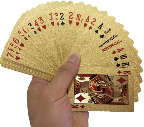 Thumbnail van een extra afbeelding van het spel Luxe Speelkaarten Waterdicht | Special Edition Pokerkaarten - Poker Kaartspel - Spel Kaarten | Goud