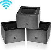 LaVidaLuxe® BLACK Mesh Wifi Systeem - 3 pack - Dual band 2.4g & 5G - Wifi Repeater - MU- MIMO Technology  - 1200MBps