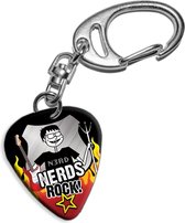 Plectrum sleutelhanger Nerds Rock!