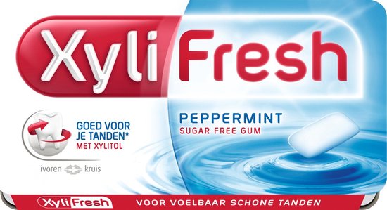 Chewing-gum sans sucre Xylifresh - Menthe poivrée - Boîte de 24