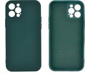 iPhone 12 Pro Back Cover Hoesje - TPU - Backcover - Apple iPhone 12 Pro - Donkergroen