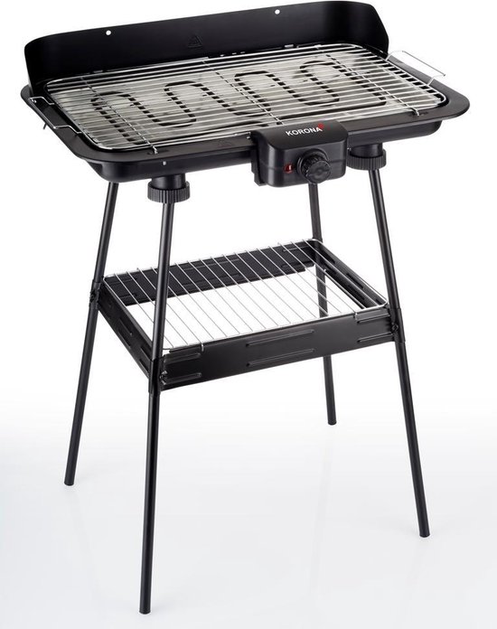 BARBECUE ÉLECTRIQUE SUR PIED KORONA 46221 – Grille XXL 51x30 Cm | 2200 W | Anti-Vent | Température Réglable – Parfait Pour Les Grandes Réunions