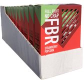 FBR Fruitbars Strawberry Popcorn (12 doosjes met 4 repen 30g, totaal 48 repen) - Fruitsnack - Vegan - Sportsnack - Geen toegevoegde suikers - 5 natuurlijke ingrediënten