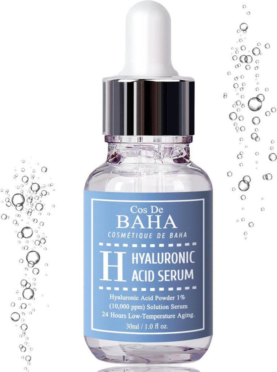 Cos de BAHA Pure Hyaluronic Acid 1% Powder Serum for Face 10,000ppm - Anti Aging + Fine Line / Intense Hydration / Facial Moisturizer / Visibly Plumped Skin / Korean Beauty Bestseller