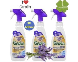 Carolin Marseillezeep 3x650ml ontvetter spray | Lavendel | natuurlijke huishoudelijke reiniger | Waar voor uw geld
