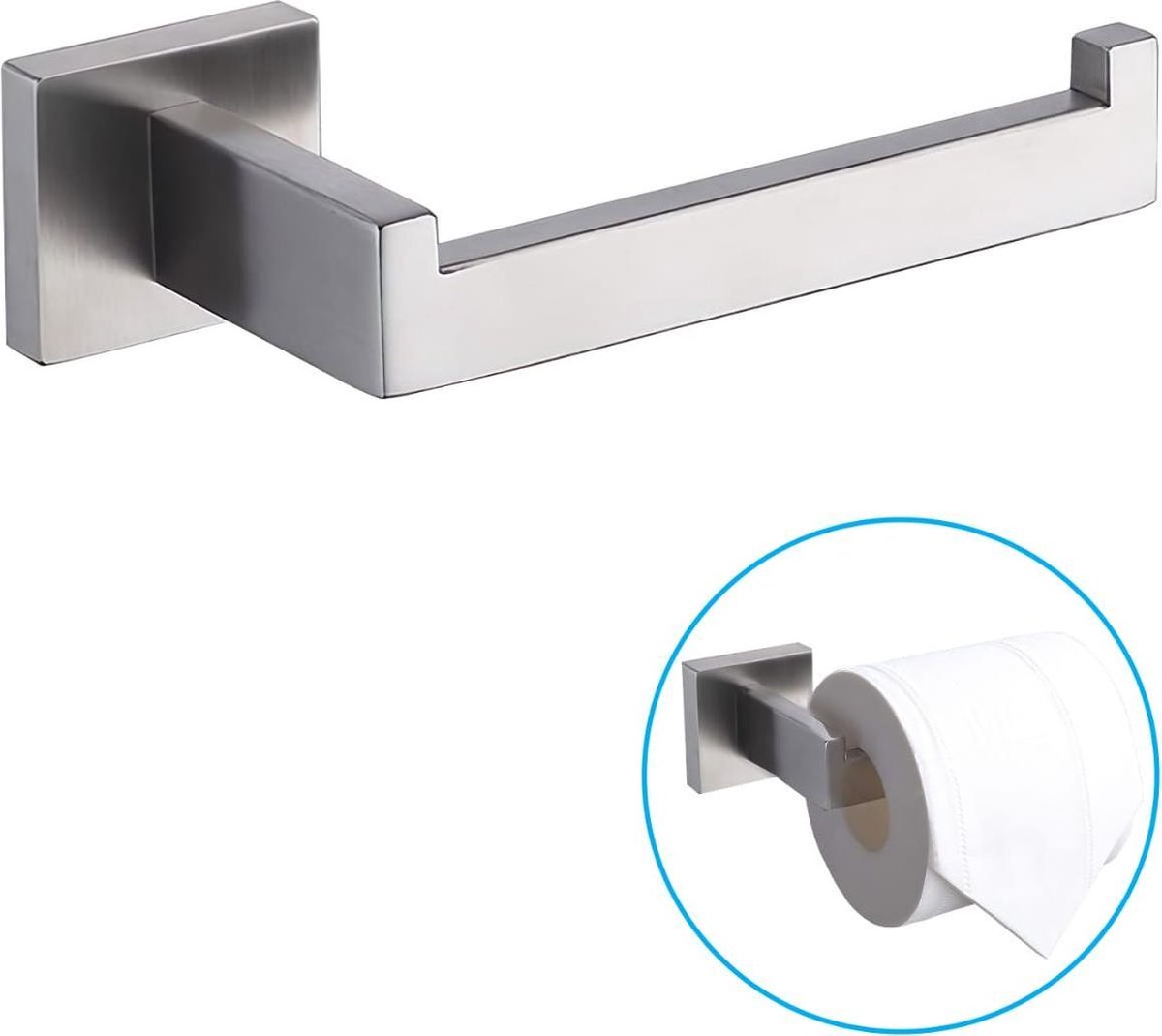 Sanics WC Rolhouder Zilver Inclusief Montage set - Toiletrolhouder RVS - Closetrolhouder