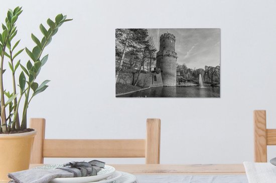 Canvas schilderij 30x20 cm - Wanddecoratie Nijmegen - Toren - Park - Muurdecoratie woonkamer - Slaapkamer decoratie - Kamer accessoires - Schilderijen op canvas