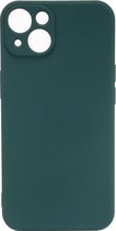 Shop4 - iPhone 13 mini Hoesje - Zachte Back Case TPU Siliconen Mat Donker Groen