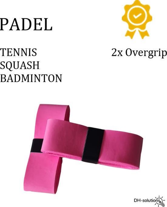 Overgrip - Padelgrip - Padelracket - Racketaccessoires - Tennis - Roze (2 stuks)