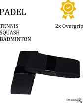 Overgrip - Padelgrip - Padelracket - Racketaccessoires - Tennis - Zwart (2 stuks)