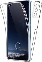 Samsung S21 Hoesje en Screenprotector in 1 - Samsung Galaxy S21 Case 360 graden Transparant