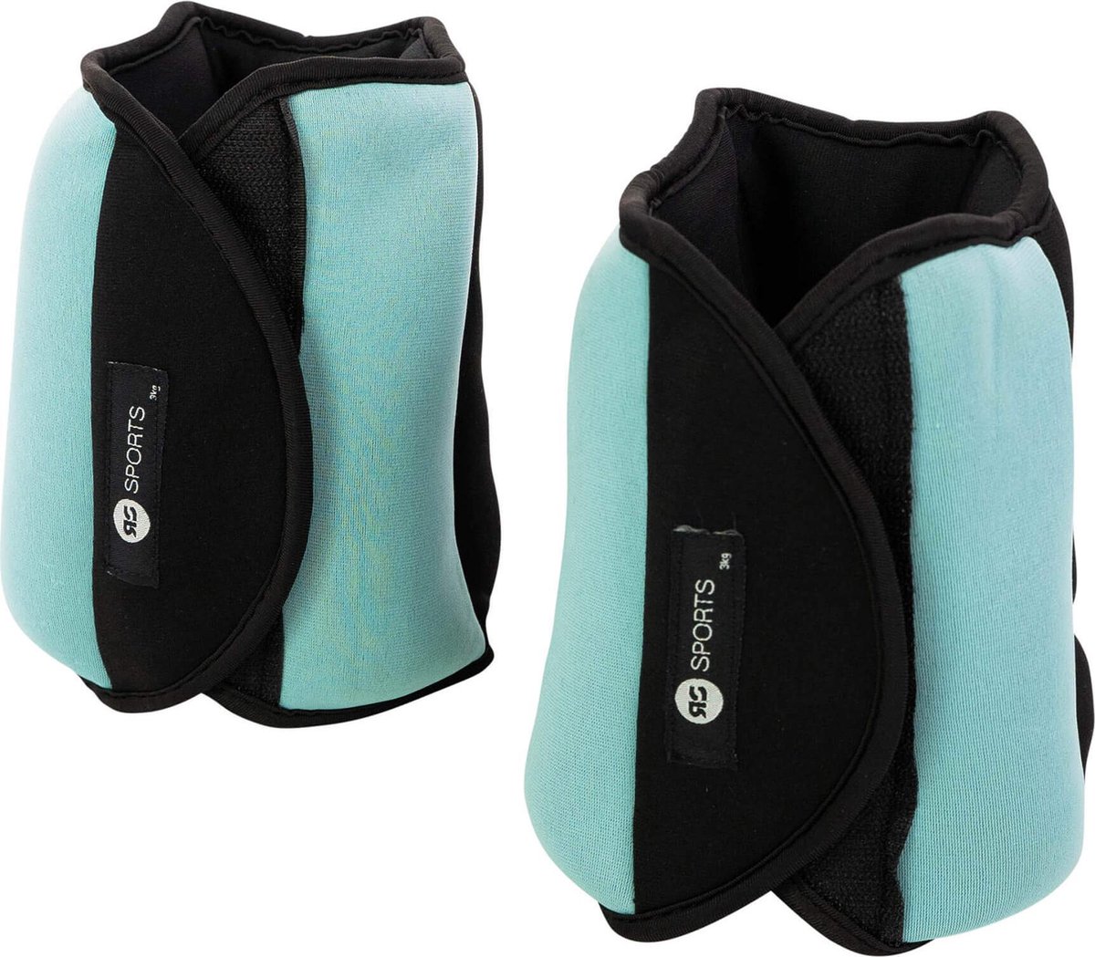 RS Sports Enkelgewichten en Polsgewichten - Gewichtsmanchetten 2 x 3,0 kg - neopreen - zwart / grijs — afbeelding 2